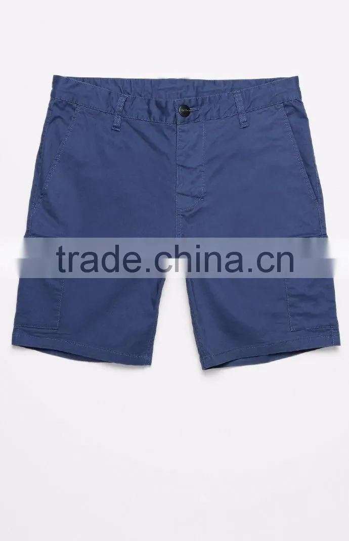 Solid button zip-fly closure custom board shorts