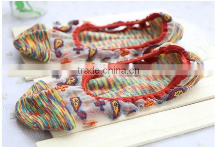 New Design Candy Colors Women Sock Antiskid Liner No Show Peds Invisible Low Cut Ice sock