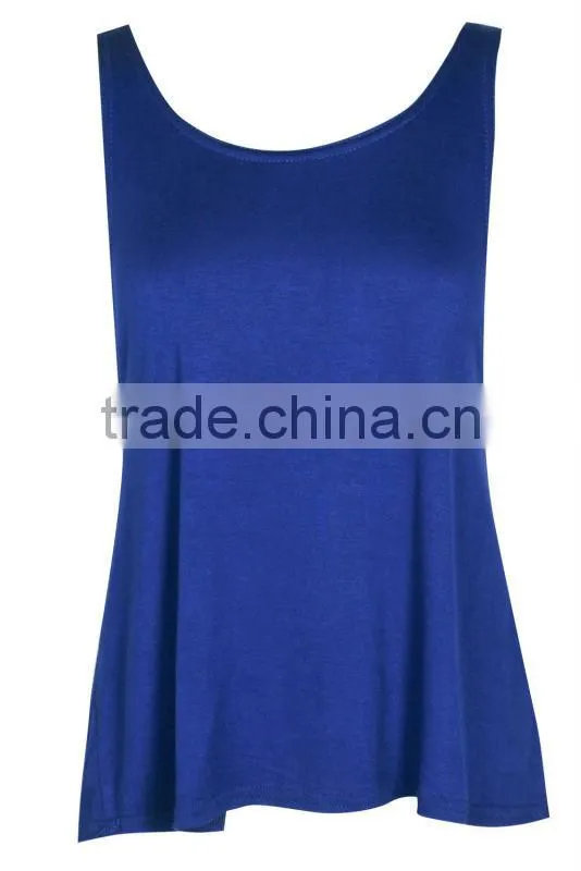 2013 Latest Design Cowl Back Drop Arm Sleeveless Girls Vest
