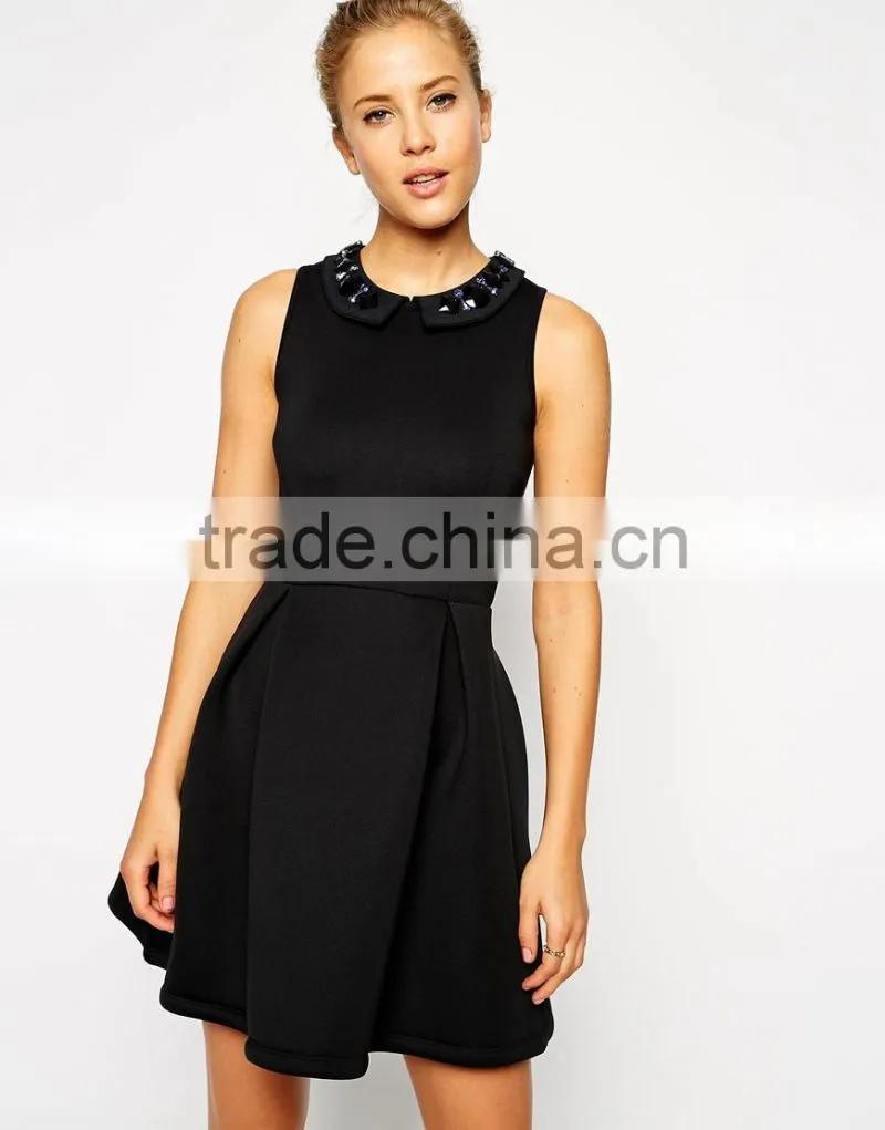 Premium Skater Dress in Structured Bonded Fabric with