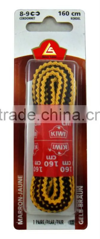 Flat polyester printed feature shoe laces