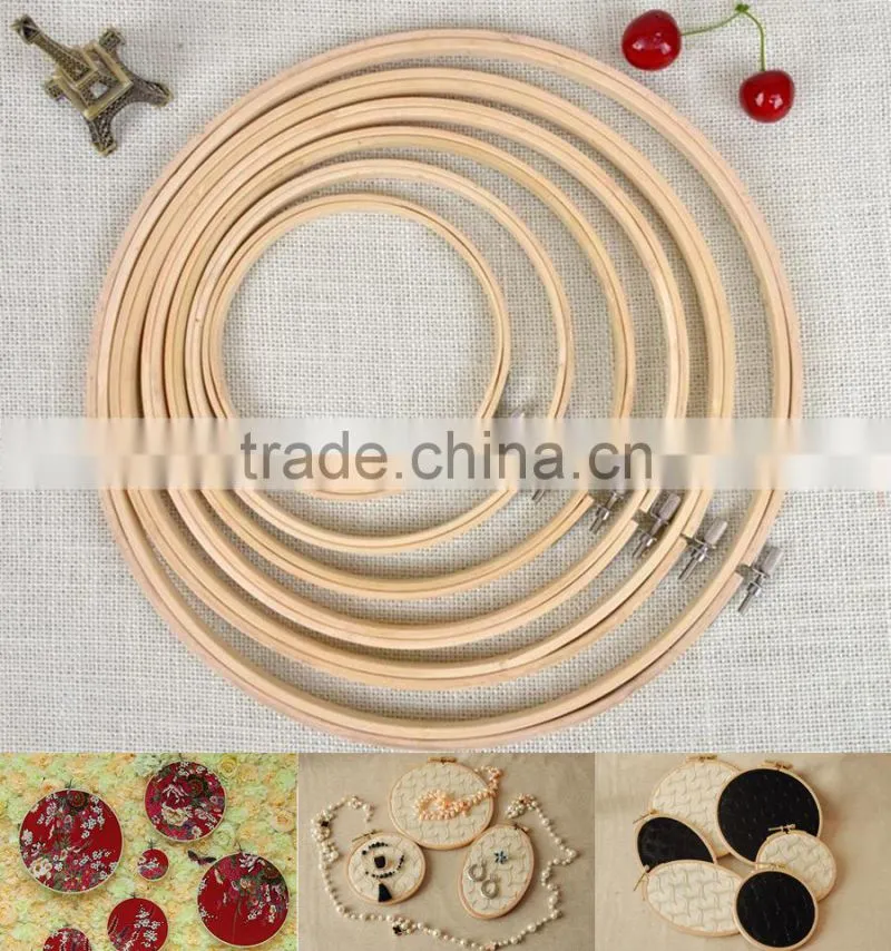 Cross Stitch Supplies Circle Round Natural Bamboo Wholesale Embroidery Hoops