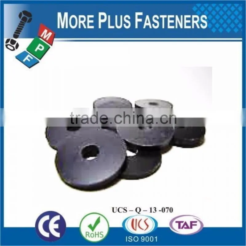 Made In Taiwan Plastic Flat Washer Black Nylon Reinforced Rubber Fender Thrust Round