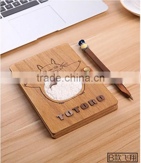My Neighbor Totoro Cute Cartoon Wooden Anime Notebook Design B