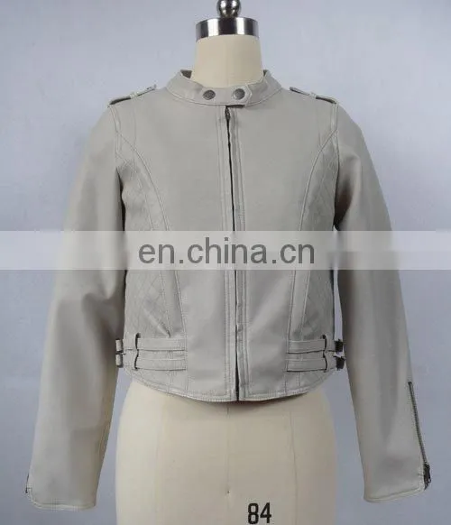 2015 Wholesales Fashion Leather PU Genuine Cheap Faux Leather Jacket With High Quality For Leather Coat