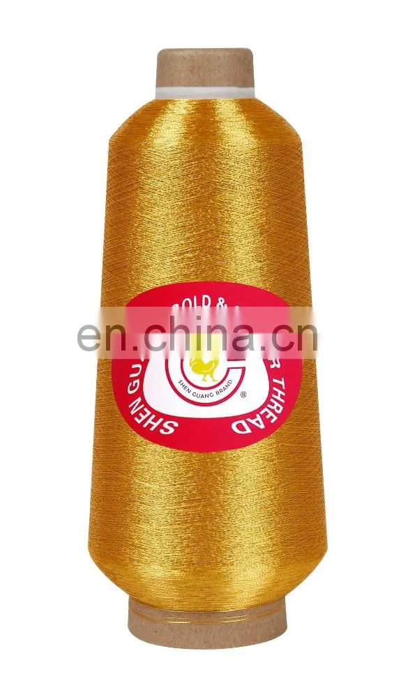Quality Fluroescent gold metallic yarn for Fabric