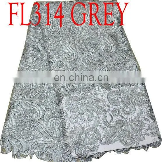 free shipping Cheap African Yellow Guipure Lace fabric african cord lace