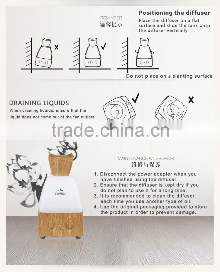 GX DIFFUSER battery powered aroma diffuser essential oil aroma diffuser humidifier