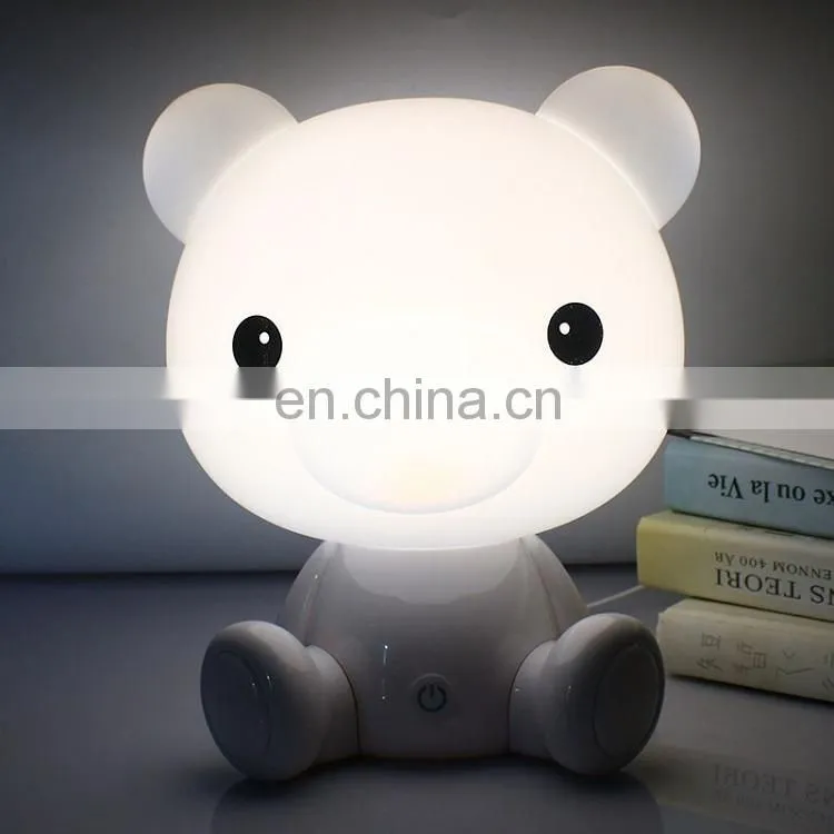 Most Popular Lovely Baby Room Light Cartoon Polar Bear Kids Bedside Lamp Night For Bedroom
