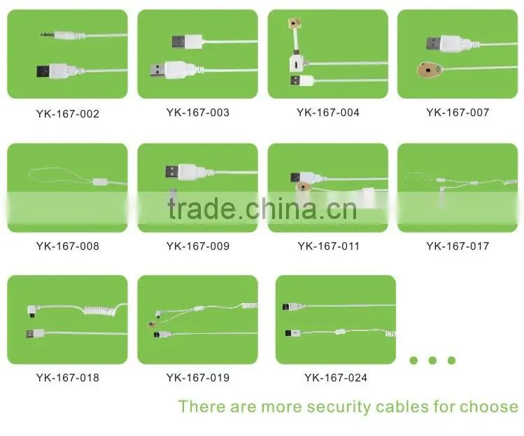 Multi Ports Burglar Alarm Mobile Phone Security For Open Merchandising