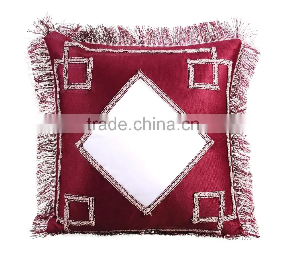 Colorking European Style Beige Heart Shape Pillowcase heat transfer sublimation blanks