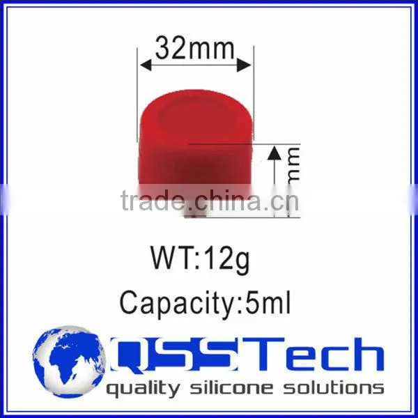 High quality 7ml customized small barrel tip jar/ oil dab wax container/ silicone wax and oil container