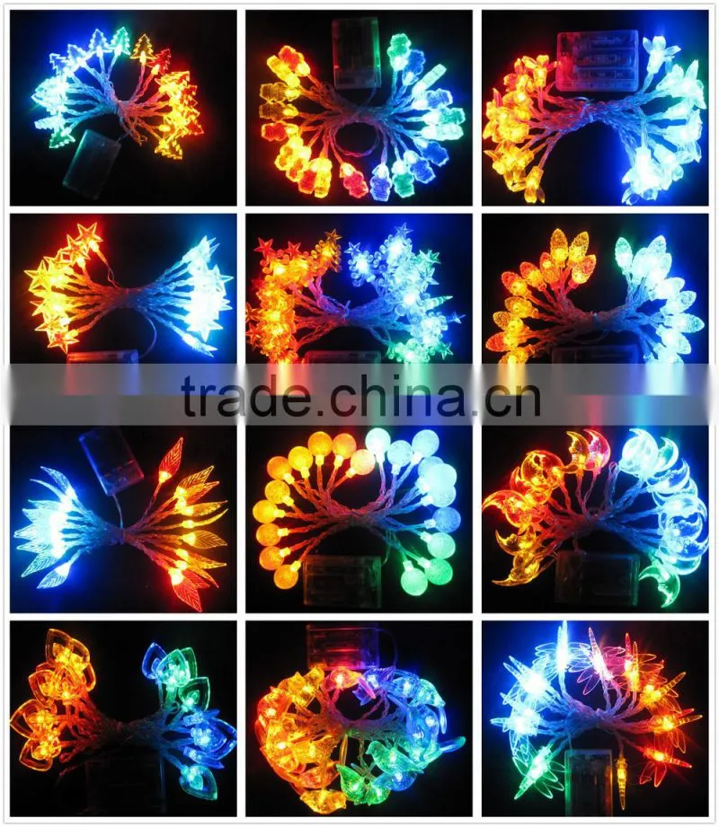led battery christmas lights with berries light