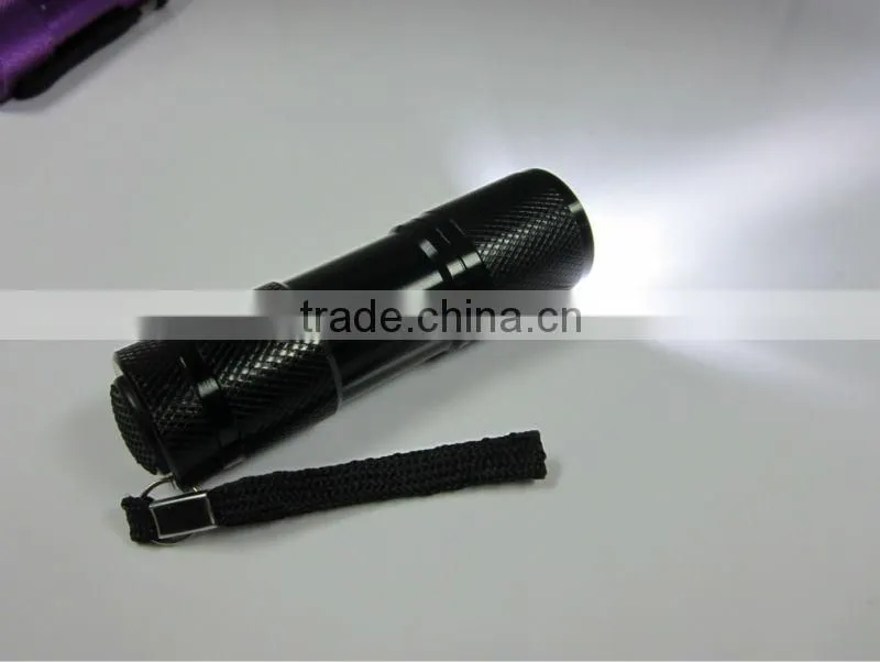 Aluminum 9 LED Flashlight for promotion gift