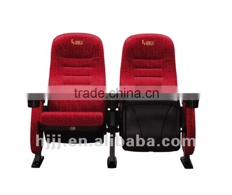 High quality Theater seating cinema seat fabric folding chair with cup holder HJ95D-E