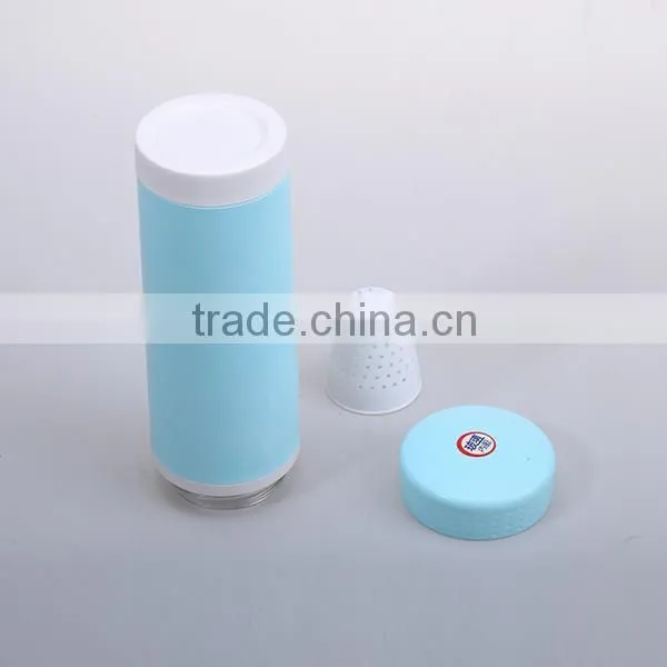 300ml whosesale Creative design glass water bottle for kids