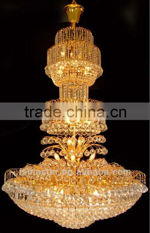 hotel villa lobby big crystal chandelier