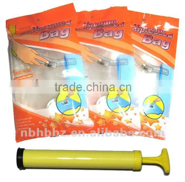single manual pump for vacuum bags with screw thread on the outside