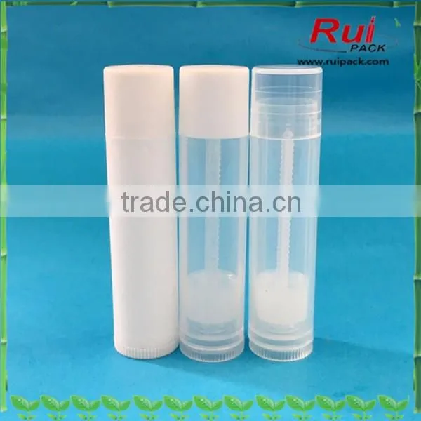 Round plastic lip balm container,Plastic lip balm stick container 5g