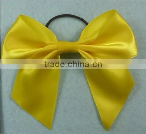China supplier polyester pre tie/satin ribbon bow with wire twist