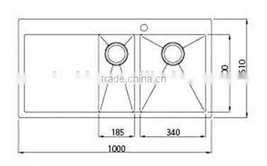 high quality kitchen sinks stainless steel RTS201A-1