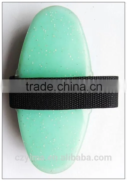 glitter horse body brush with soft cover