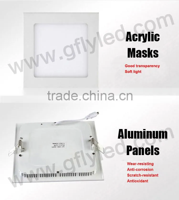 2016 CE Rohs SMD recessed round led panel light 6W/9W/12W/15W/18w/24W led downlight
