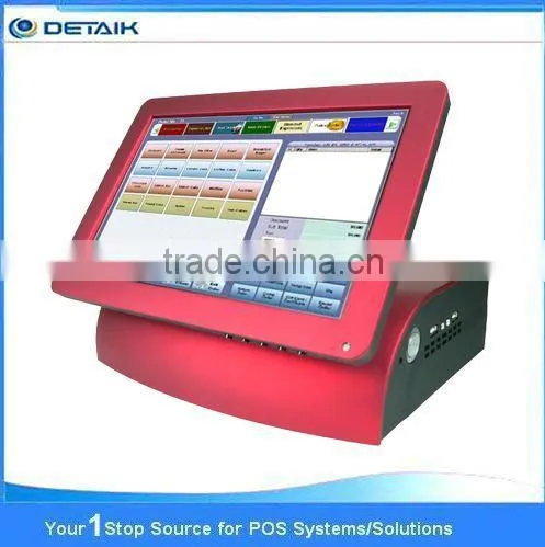 DTK-POS1578 Red Color OEM Accepted 15 Inch LED Touch POS System