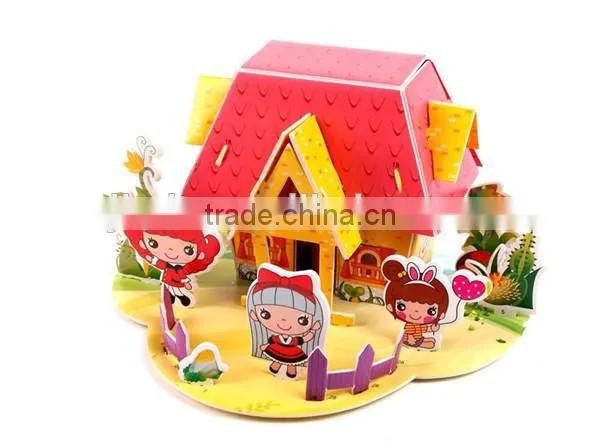2015 educatinal children 3D paper jigsaw puzzle game
