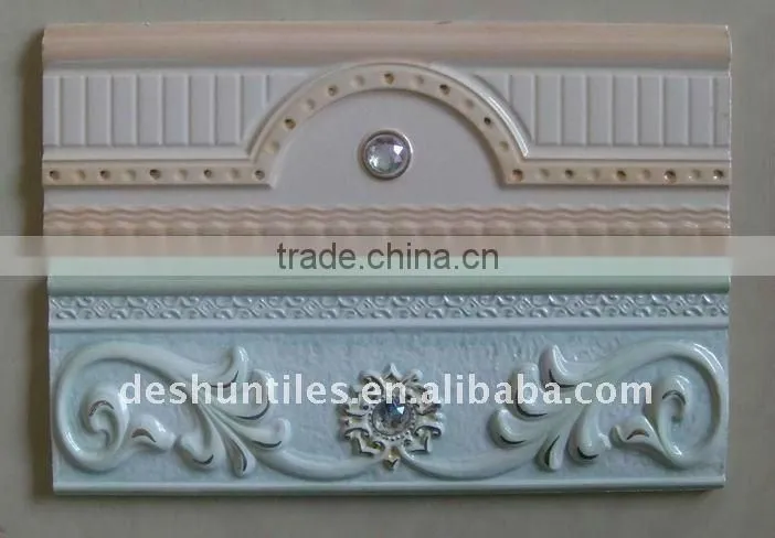 High Quality Fashion Design Ceramic bathroom border tile