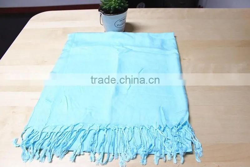 Fashionable modal long tassel scarf factory wholesale polyester viscose scarf