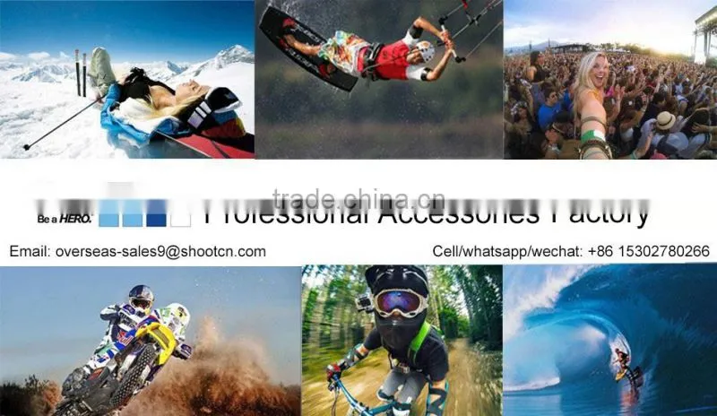 SHOOT Factory 2016 New Released Xiaomi Yi Action Camera Waterproof Floaty Monopod Dome Port Accessories Underwater Photography