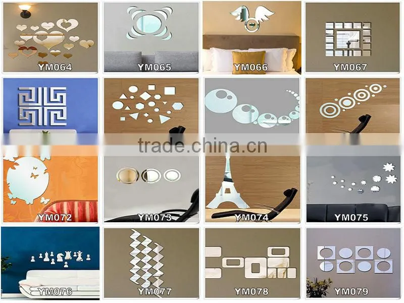 ALFOREVER football adhesive decor wall mirror sticker, acrylic mirror sticker,mirror sticker