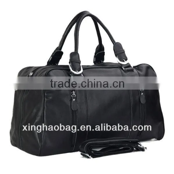 Shopping in china brand leather weekend bag