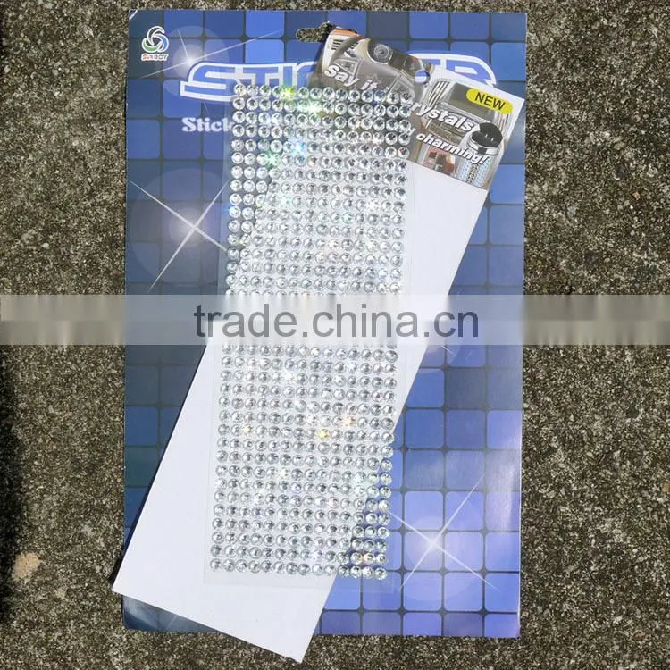 2015 new design self adhesive rhinestone laptop sticker