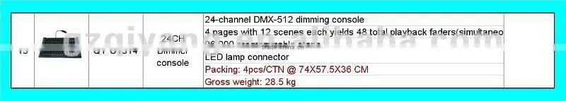 QY-C1314 24-channel DMX-512 dimming console