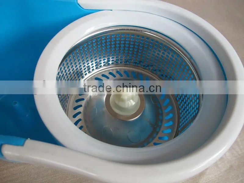 cheap plastic cleaning floor mop with steel basket QMK-505