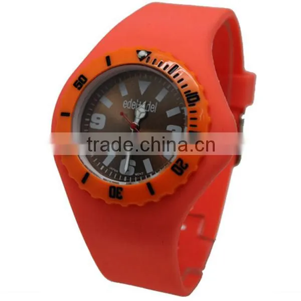 2015 hot sale wholesale silicone band factory watch for girl and lady.