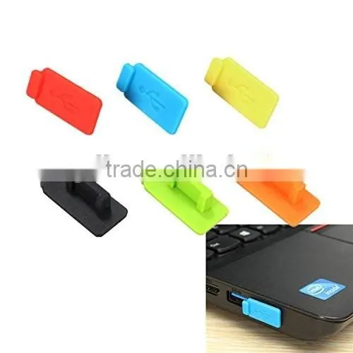 Colorful silicone anti dust stopper cover for macbook connect or usb dust plug