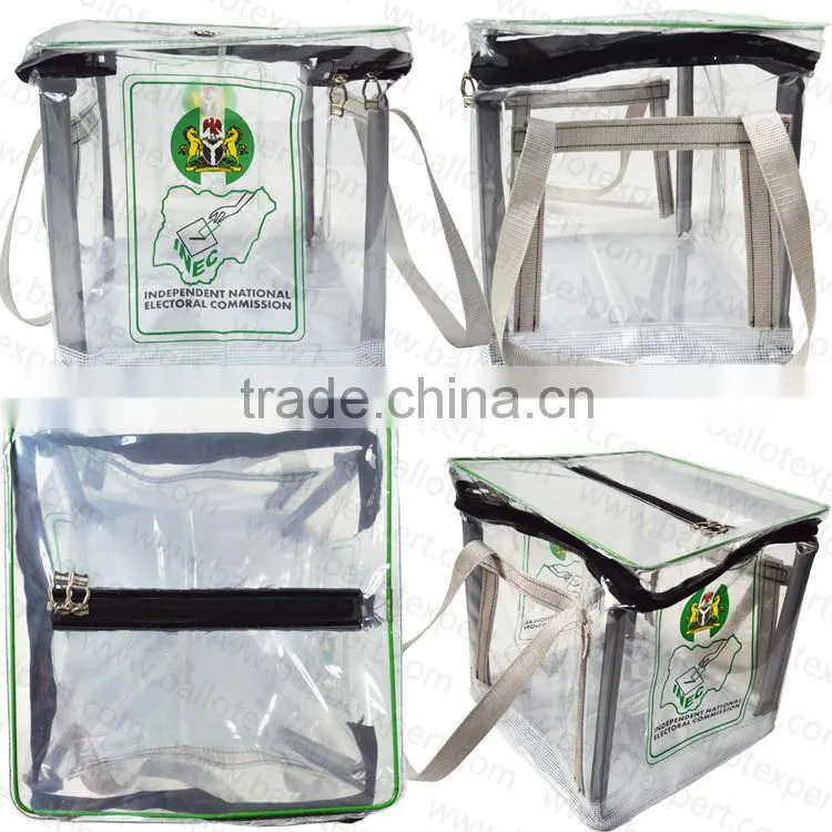 Collapsible Pvc Ballot Box/ Clear Customized Pvc Ballot Box