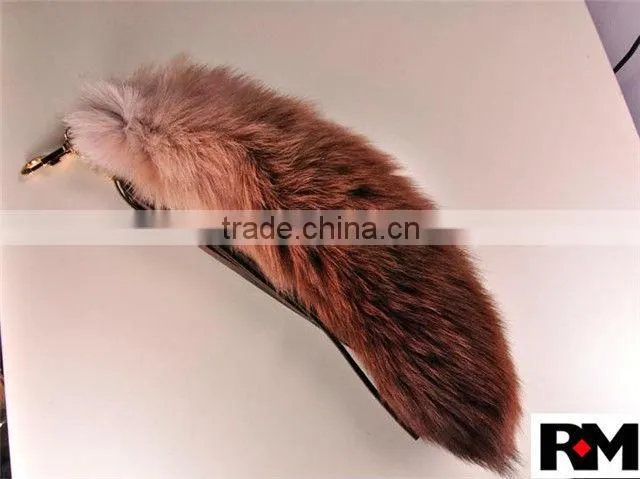 DYED COLOR FOX TAIL KEYCHAIN