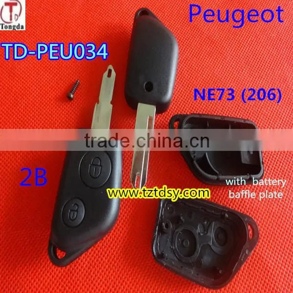 Tongda car key TD-PEU042 KEY.no logo , high qualty 2 button SX9 key for peugeot with big holes