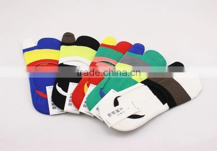 Man toe socks shallow mouth bamboo fiber stealth boat socks Peas shoes