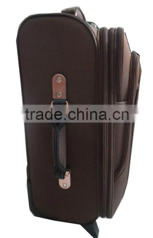 600D twill single ton 2 tone polyester aluminium trolley two wheels coffee trolley case