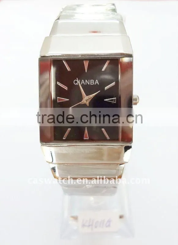 square tungsten watches Japan quartz