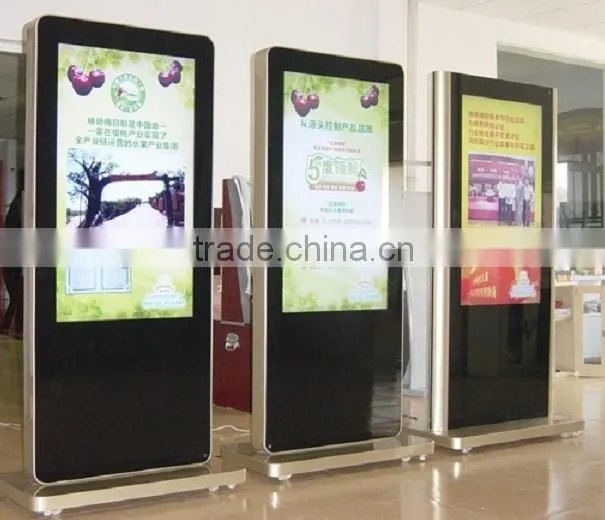 55 inch double sides Floor stand touch screen display LCD advertising player
