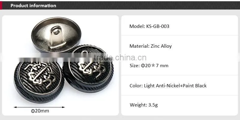 Garment Accessories 20mm Custom Made Sewing Buttons