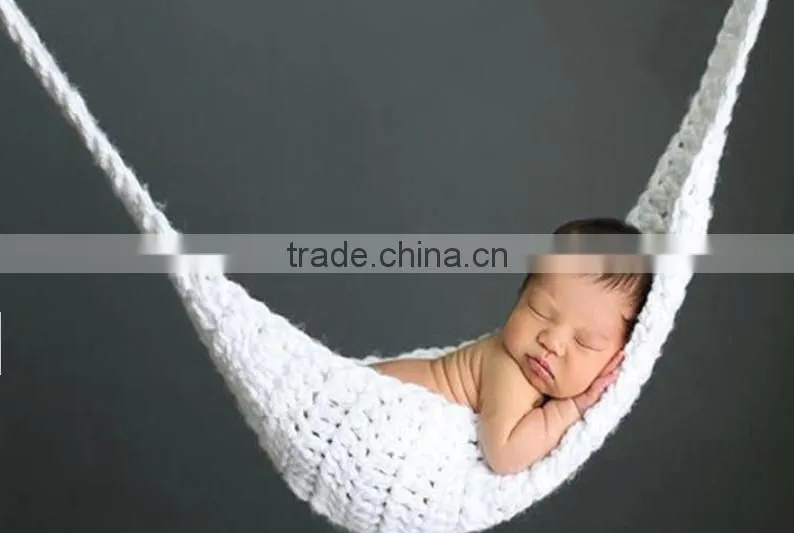 Baby Hammock Photography Props Infant Toddler Crochet Costume Newborn Photo Props 0-3Months 1set