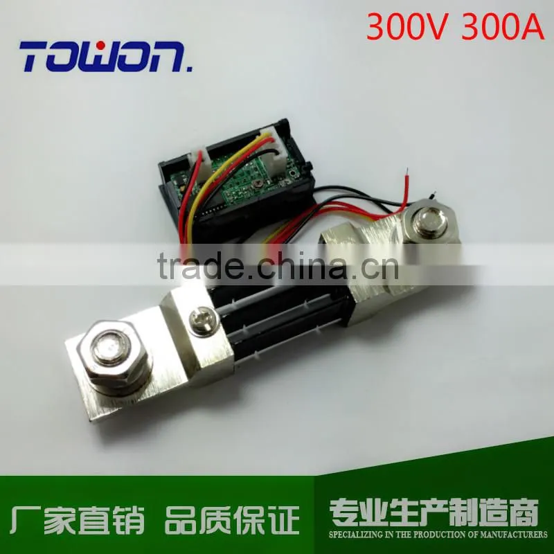YB27VA DC 0-300V/300A Red/Blue Voltmeter Ammeter 2in1 Volt Amp Panel Meter for Car Motorcycle and DIY ect