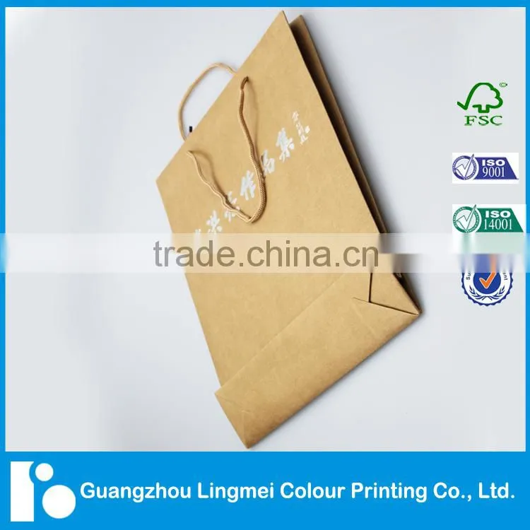 2016 New Style Paper Bag Printing with Logo Foil Stamping Serivice